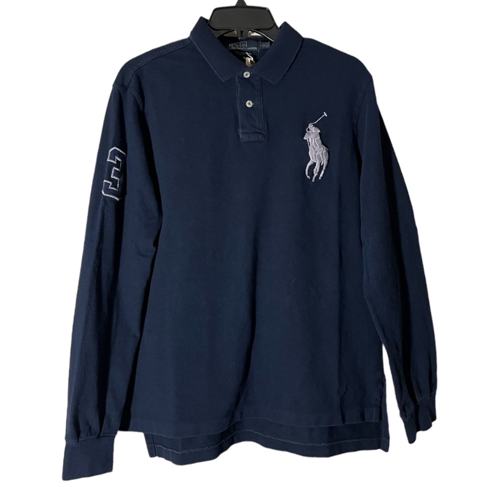 Ralph Lauren Navy Collared Long Sleeve Shirt